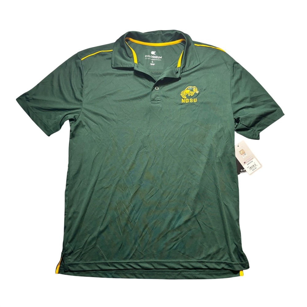 Colosseum Mens NDSU North Dakota State Bison Polo Shirt Green DKPS10140 L